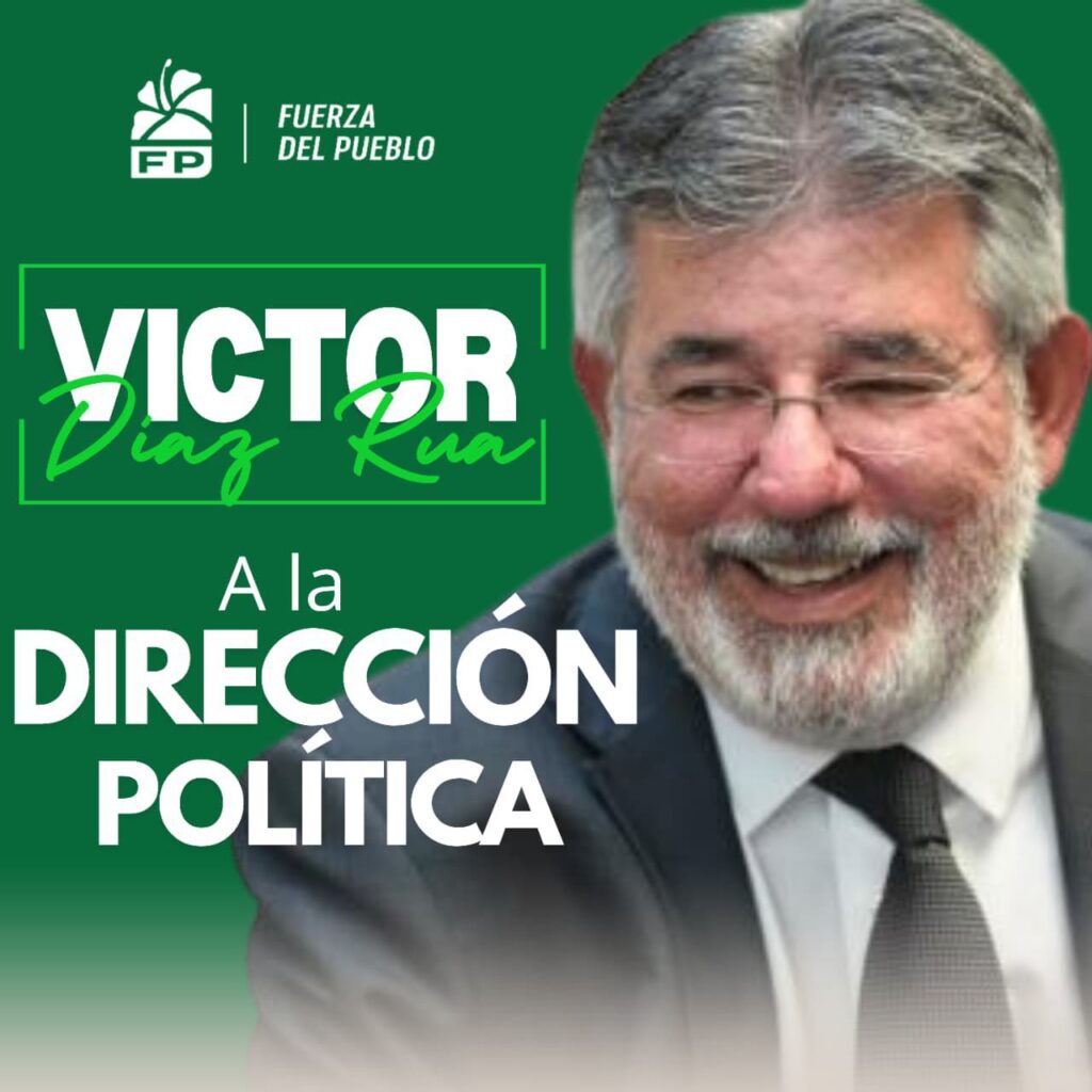 Afiche oficial de la candidatura de Díaz Rúa a la Dirección Política de la FP.